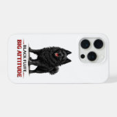 Zwarte Pluis, Grote Attitude Schipperke iPhone Hoesje (Achterkant horizontaal)