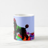 Zwarte poedel artiest magische mok (Center)