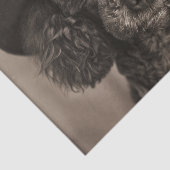 Zwarte poedel gekleed als een cowboy Halloween kos Tissuepapier (Detail)