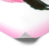 Zwarte poedel in bont Poster Afdrukken (Hoek)