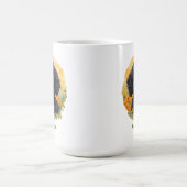 Zwarte poedel Mok met Floral Sunrise Illustratie (Center)