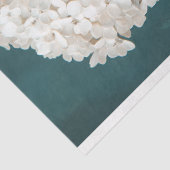 Zwarte Poedel Portret Witte Hydrangea Decoupage Tissuepapier (Detail)