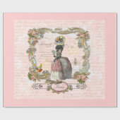 Zwarte poel in Marie Antoinette Costume Cadeaupapier (Vlak)
