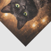 Zwarte poes met stijl tissuepapier (Detail)