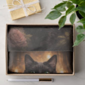 Zwarte poes met stijl tissuepapier (Geschenk)