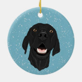 Zwarte Pointer Puppy Keramisch Ornament (Achterkant)