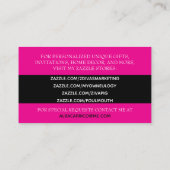 Zwarte poka Dots & Stripes Visitekaartje (Achterkant)