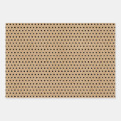 Zwarte pokadots Chevron Stripes Faux Bruft Inpakpapier Vel (Voorkant 2)