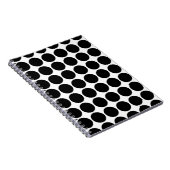 Zwarte poladots op wit notitieboek (Rechterzijde)