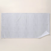 Zwarte poladots op wit strandlaken (Voorkant)