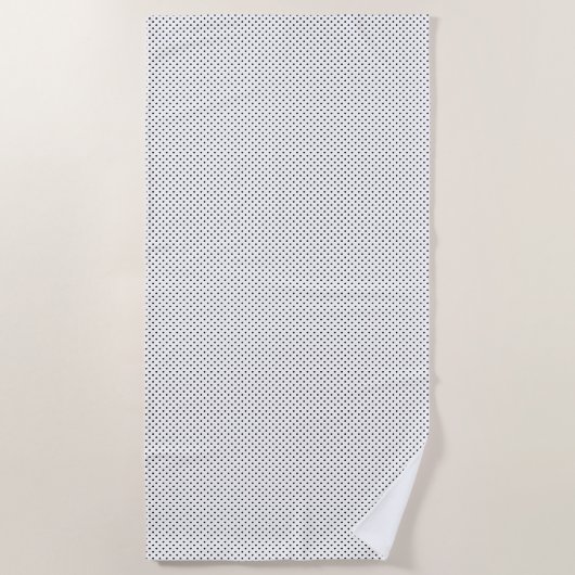 Zwarte poladots op wit strandlaken (Voorkant)