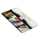 Zwarte polka dot 3 foto custom afstuderen magneet (Rechterzijde)