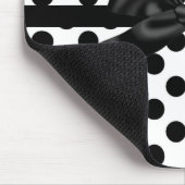 ZWARTE POLKA DOT BOW MUISMAT (Hoek)