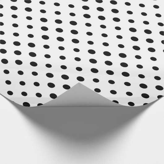 Zwarte Polka Dot Cadeaupapier (Hoek)