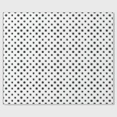 Zwarte Polka Dot Cadeaupapier (Vlak)