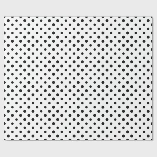 Zwarte Polka Dot Cadeaupapier (Vlak)