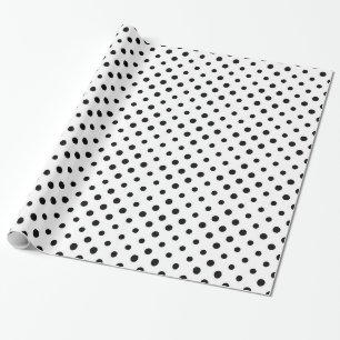 Zwarte Polka Dot Cadeaupapier