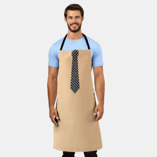 Zwarte polka dot das perzik novelty schort