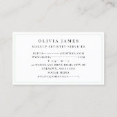 Zwarte polka dot Groene Waterverf Splash Modern Visitekaartje (Achterkant)