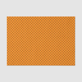 ZWARTE POLKA DOT OP ORANJE weefselpapier Tissuepapier