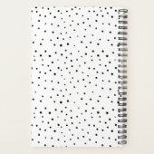Zwarte Polka Dots Aqua Blue Gepersonaliseerde Plan Planner (Achterkant)
