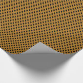 Zwarte Polka Dots op Matte Gold Cadeaupapier (Hoek)