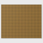 Zwarte Polka Dots op Matte Gold Cadeaupapier (Vlak)