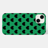 Zwarte polka harten op Kelly groen Case-Mate iPhone Case (Achterkant (horizontaal))