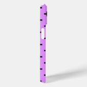Zwarte polka kruisen op lila Case-Mate iPhone case (Achterkant / Rechts)