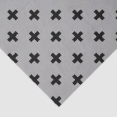 Zwarte polka kruist grijs tissuepapier (Detail)