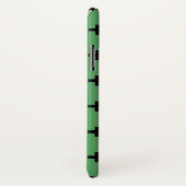 Zwarte polka kruist groen Case-Mate iPhone case (Achterkant / rechts)
