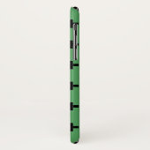 Zwarte polka kruist groen Case-Mate iPhone case (Achterkant/links)