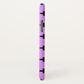 Zwarte polka kruist lila Case-Mate iPhone case (Achterkant / rechts)