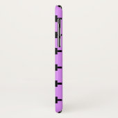 Zwarte polka kruist lila Case-Mate iPhone case (Achterkant/links)