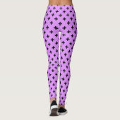 Zwarte polka kruist lila leggings (Achterkant)
