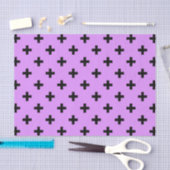 Zwarte polka kruist lila tissuepapier (Craft)