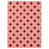 Zwarte polka kruist op perziken klembord (Achterkant)