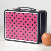 Zwarte polka kruist over fuchsia (In situ)