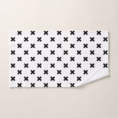 Zwarte polka kruist wit bad handdoek (Handdoek)