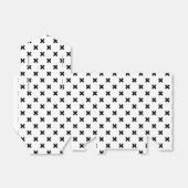 Zwarte polka kruist wit bedankdoosjes (Uitgevouwen)