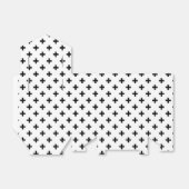 Zwarte polka kruist wit bedankdoosjes (Uitgevouwen)