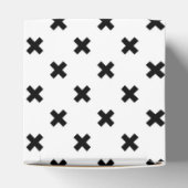 Zwarte polka kruist wit bedankdoosjes (Bovenkant)