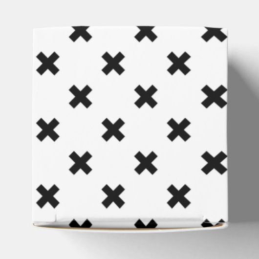 Zwarte polka kruist wit bedankdoosjes (Bovenkant)