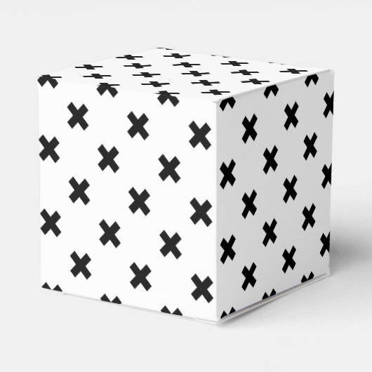 Zwarte polka kruist wit bedankdoosjes (Achterkant)