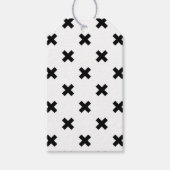 Zwarte polka kruist wit cadeaulabel (Voorkant)