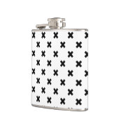 Zwarte polka kruist wit heupfles (Links)