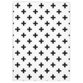 Zwarte polka kruist wit klembord (Achterkant)
