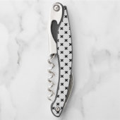 Zwarte polka kruist wit kurkentrekker (Voorkant)