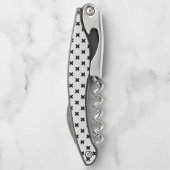 Zwarte polka kruist wit kurkentrekker (Achterkant)