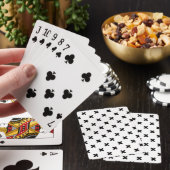 Zwarte polka kruist wit pokerkaarten (Insitu)